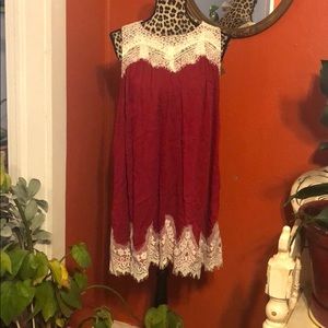 red lace dress